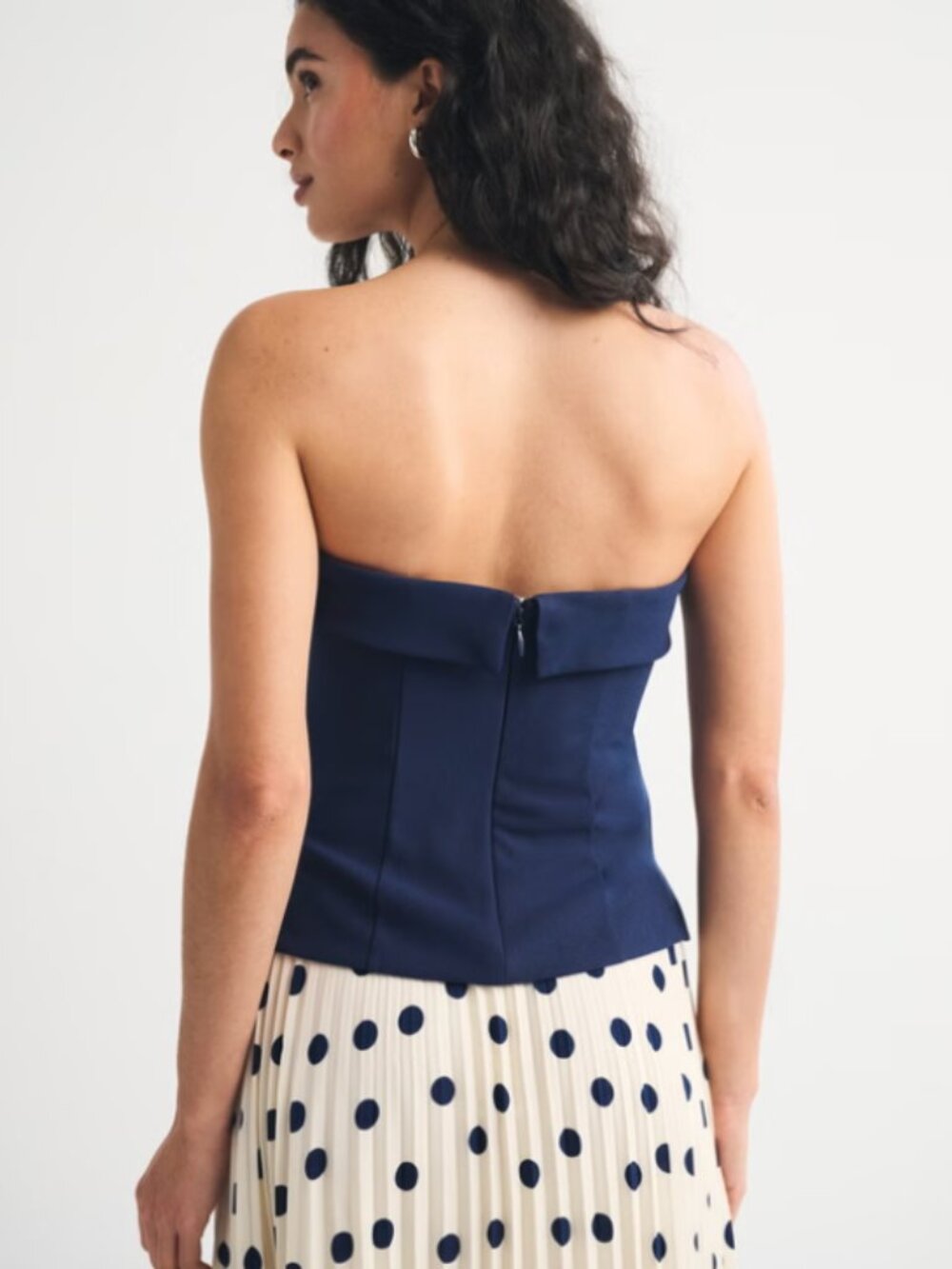 NWT Abercrombie & Fitch Bra- Free Strapless Top- Midnight Blue - Picture 4 of 9